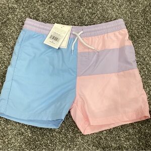 TBBC Country Club Color Block Swim Trunks Size 8 NWT